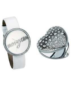 Ladies Watch and Compact Mirror Set