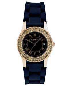 Ladies Watch with Rose Gold Colour Stone Set Case