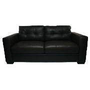 Morgan Regular Leather Sofa, Black