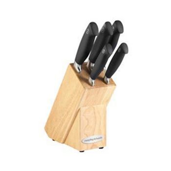 Morphy Richards Accents 5 Piece Knife Block Set - Yellow