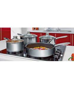 Morphy Richards 4 Piece Stainless Steel Pan Set