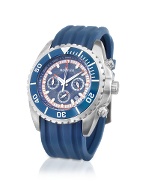 Morpier Firenze Ocean - Blue Stainless Steel and Rubber Dive Chrono Watch