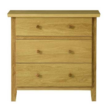 Avenue Solid Oak 3 Drawer Chest