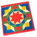 Mosaic with 80 Wooden Pattern Blocks