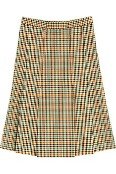 Moschino Cheap & Chic Cotton blend check skirt