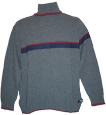 Jeans - Roll-neck Stripe Sweater