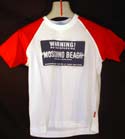 Kids White with Red Short Sleeve Cotton T-Shirt