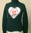 Moschino Ladies Moschino BlackWool Mix Sweater with Heart Design