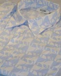 Moschino Mens Blue Cotton Short Sleeved Logo Shirt