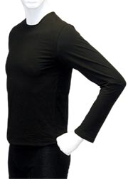 Stretch Basic long sleeved round neck t-shirt