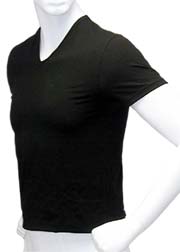 Stretch V-neck short sleeved t-shirt