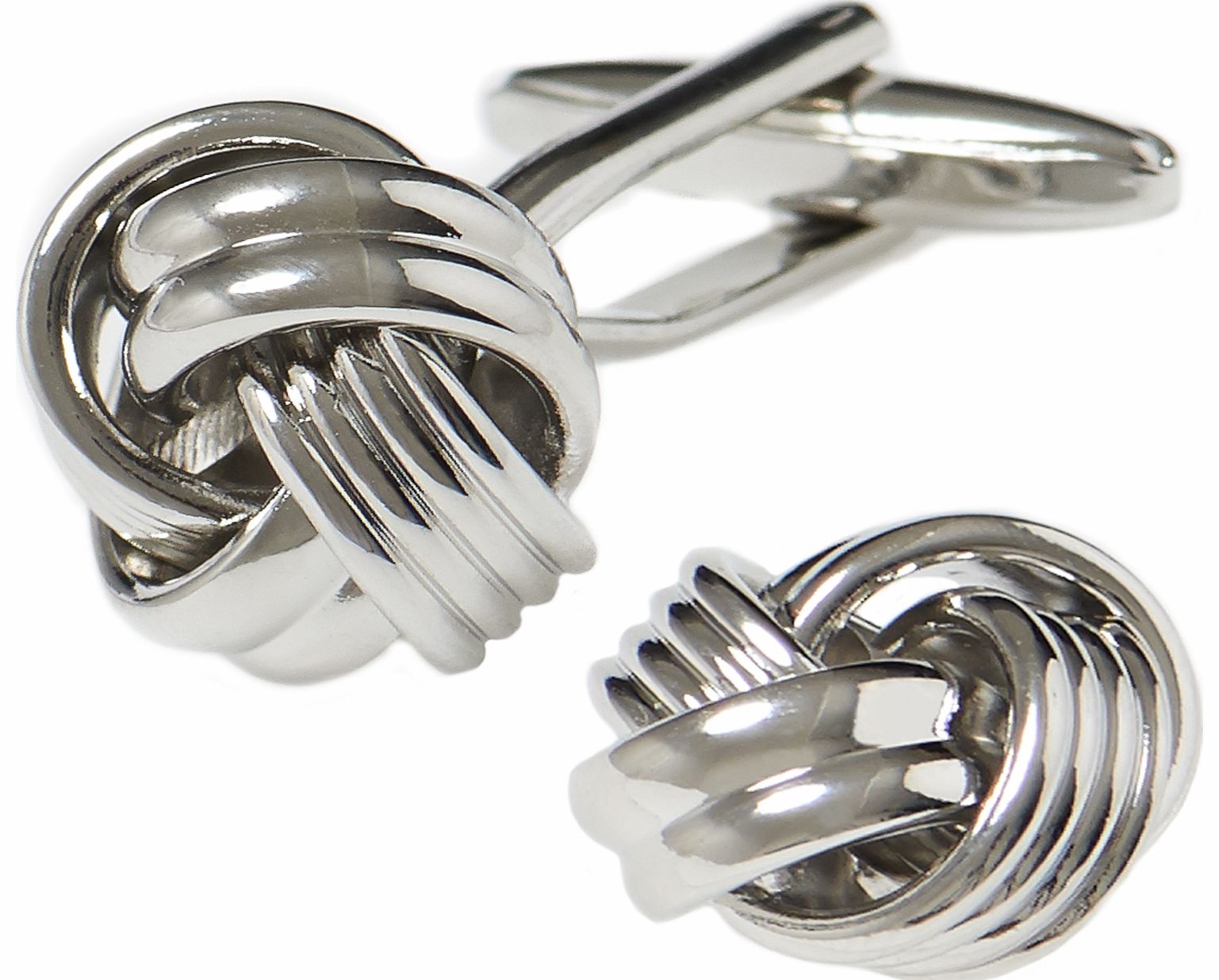 Silver Metal Knot Cufflinks