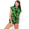 Motel Rocks Motel Addison Sleeveless Shirt in Palm Leaf Green