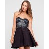 MOTEL DELUXE Bow Strapless Lace Bodice Dress in