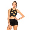 Motel Folly Strappy Crop Top In Space Lemons