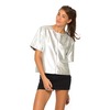 Motel Rocks Motel Gemini Boxy Tee in Silver Foil