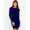 Motel Gina Velvet Dress in Electric Blue and