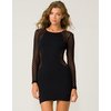 Motel Goldie Bodycon Dress in Black Hexagon Mesh