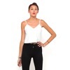 Motel Ibis Cami Top in White Faux Leather