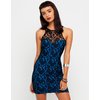 Motel Kimberley Bodycon Lace Dress in Turquoise