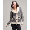 Motel Leah Cardi in Navy and Cream