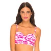 Motel Loe Strappy Bikini Top in Monorose Pink