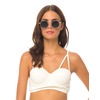 Motel Loe Strappy Bikini Top in White Textured