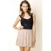 Motel Milly Skater Dress in Coffee and Black Lace