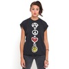 Motel Peace Out Vertical Geek T Shirt in Black