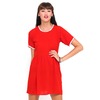 Motel Rocks Motel Penny Babydoll Dress in Summer Red Daisy