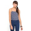 Motel Rose Crop Cami in Navy and White Ditsy