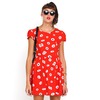 Motel Topi Tea Dress in Tomato Daisy Print
