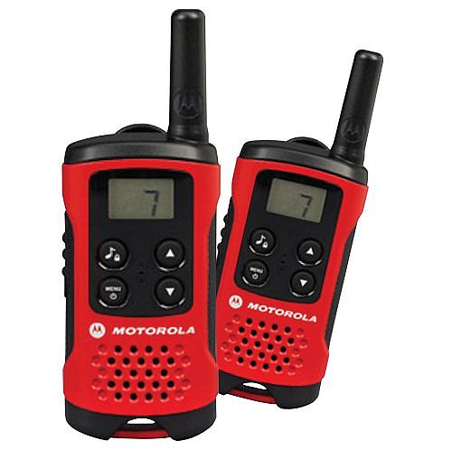 Motorola Talker T40 2 Way Walkie Talkie Radio - Black/Red (Pack of 2)