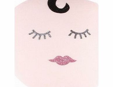 Mouche Face linen cushion Pink `One size
