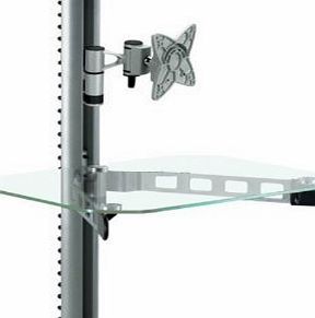 Mount-It! Wall Mounted TV and Component Shelf Combo DVD DVR VCR Articulating Wall Mount