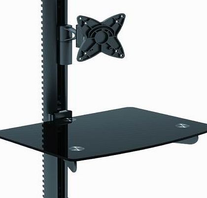 Mount-It! Wall Mounted TV and Component Shelf Combo DVD DVR VCR Articulating