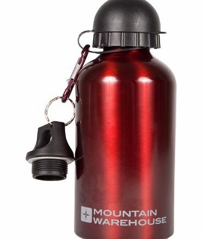 Mountain Warehouse 0.5L 500ml Metallic Water Drinks Drinking Bottle with Spout Red One Size