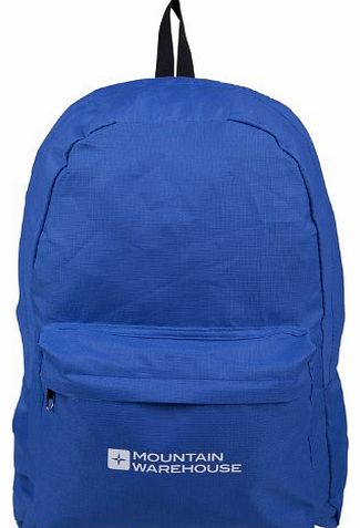 Mountain Warehouse Compact Water Resistant Packaway Lightweight Fold Up Backpack Rucksack Back Pack Cobalt One Size