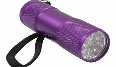 Fun 9 LED Gift Torch Flashlight Torchlight Light Lamp Purple One Size