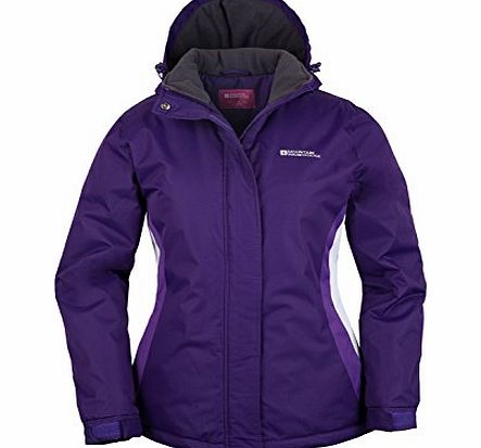 Moon Womens Snowproof Hooded Ski Jacket Purple 12