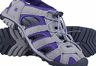 Mountain Warehouse Trek Womens Sporty Shandal Outdoor Shoes Comfortable Flat Walking Velcro Sandals Light Grey 4 UK