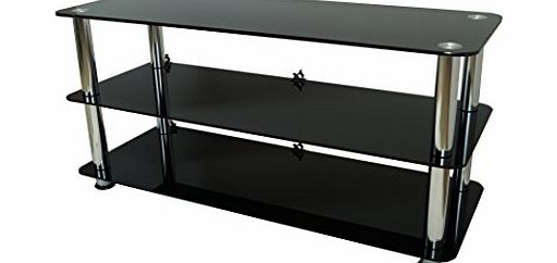 Mountright UMS1 Black Glass TV Stand For LED LCD amp; Plasma Television (For TVs: 26 up to 40 Inch)