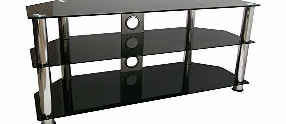Mountright UMS4 Black Glass TV Stand For 32 Up To 60 Inch LED LCD amp; Plasma Television