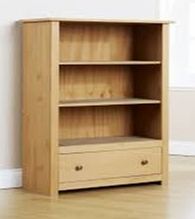 Mountrose Panama Bookcase With Drawer In Light Wax
