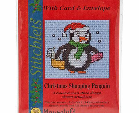 Mouseloft Christmas Shop Penguin Cross Stitch