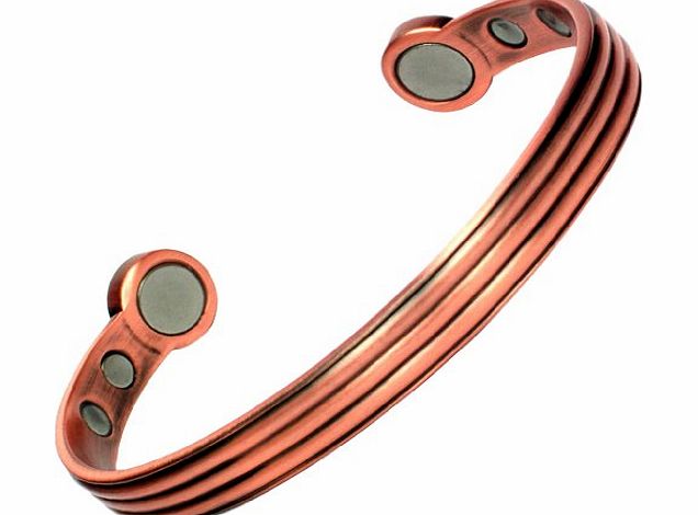 Copper Bronze Tone super Strength Magnetic Bangle / Bracelet - 22,000 gauss in total - Extra Large - For wrist size 19 to 22 cm