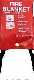 Msc FIRE BLANKET 1M x 1M QUALITY QUICK RELEASE LARGE - FULLY CE APPROVED, RED CASE
