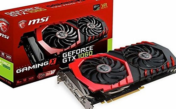 MSI NVIDIA GeForce GTX 1060 GAMING X 6 GB GDDR5 Memory Pci Express 3.0 Graphics Card - Black