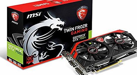 MSI NVIDIA GTX 750Ti Gaming 1085MHz (Boost 1163MHz) 5400MHz 2GB 128-bit DDR5 DL-DVI-D HDMI PCI-E Graphics Card
