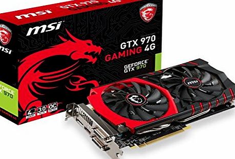 MSI NVIDIA GTX 970 Gaming Twin Frozr HDMI DVI-I DP Graphics Card (4GB, PCI Express, DDR5, 256 Bit)